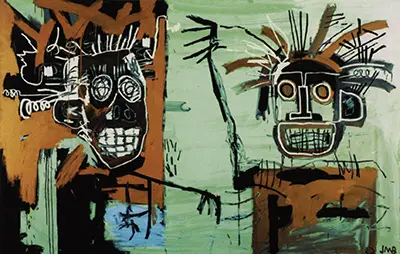Two Heads on Gold Jean-Michel Basquiat